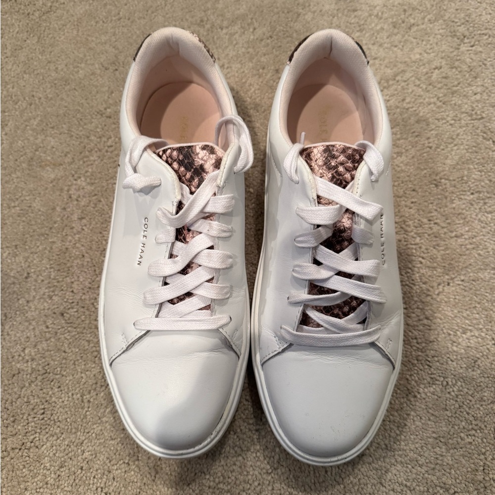 Cole Haan Grand 360 Sneakers- White & Snake Size 8